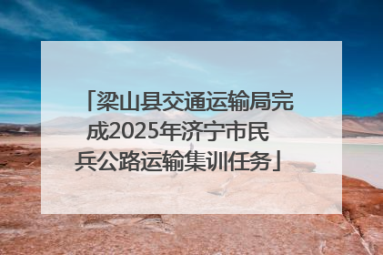 梁山县交通运输局完成2025年济宁市民兵公路运输集训任务