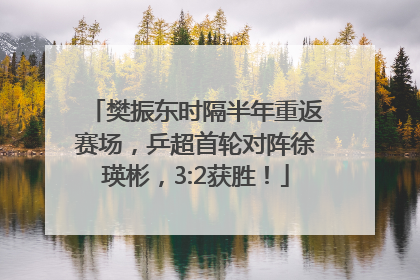 樊振东时隔半年重返赛场，乒超首轮对阵徐瑛彬，3:2获胜！