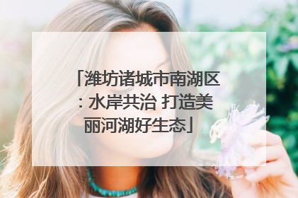 潍坊诸城市南湖区：水岸共治 打造美丽河湖好生态