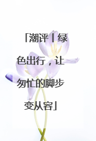 潮评丨绿色出行，让匆忙的脚步变从容