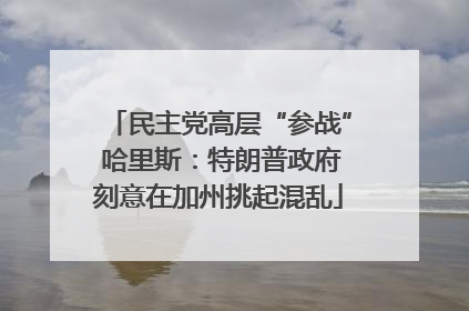 民主党高层“参战” 哈里斯：特朗普政府刻意在加州挑起混乱