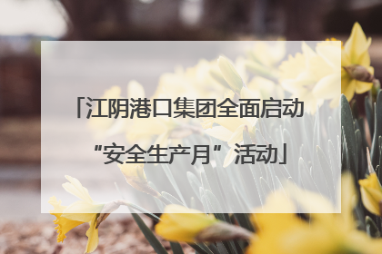 江阴港口集团全面启动“安全生产月”活动