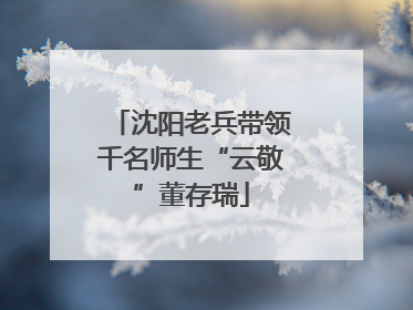 沈阳老兵带领千名师生“云敬”董存瑞