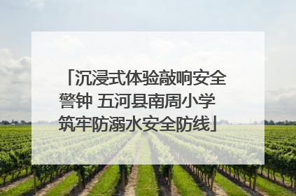 沉浸式体验敲响安全警钟 五河县南周小学筑牢防溺水安全防线