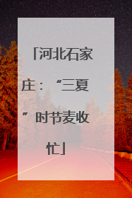 河北石家庄：“三夏”时节麦收忙