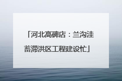 河北高碑店：兰沟洼蓄滞洪区工程建设忙