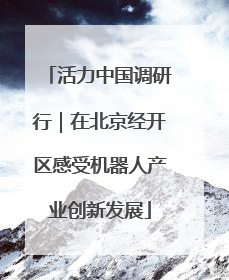 活力中国调研行｜在北京经开区感受机器人产业创新发展