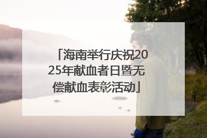 海南举行庆祝2025年献血者日暨无偿献血表彰活动