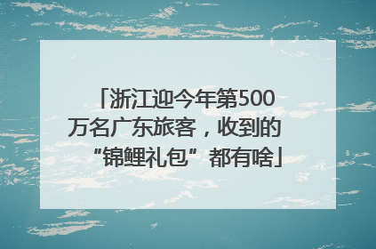 浙江迎今年第500万名广东旅客，收到的“锦鲤礼包”都有啥