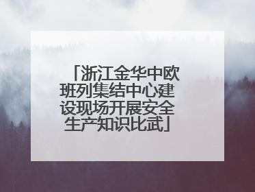 浙江金华中欧班列集结中心建设现场开展安全生产知识比武