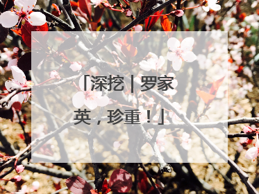 深挖｜罗家英，珍重！