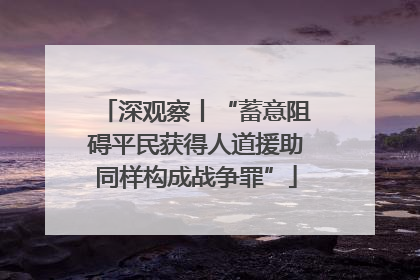 深观察丨“蓄意阻碍平民获得人道援助同样构成战争罪”