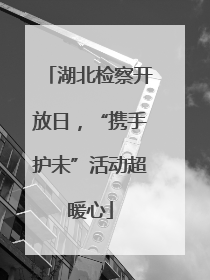 湖北检察开放日，“携手护未”活动超暖心