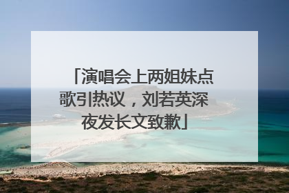 演唱会上两姐妹点歌引热议，刘若英深夜发长文致歉