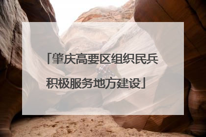 肇庆高要区组织民兵积极服务地方建设