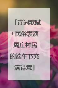 诗词歌赋+民俗表演 周庄村民的端午节充满诗意