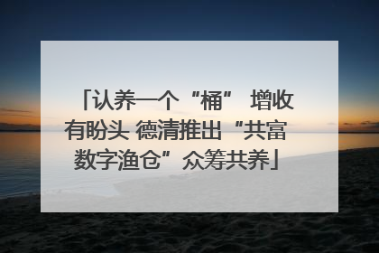 认养一个“桶” 增收有盼头 德清推出“共富数字渔仓”众筹共养