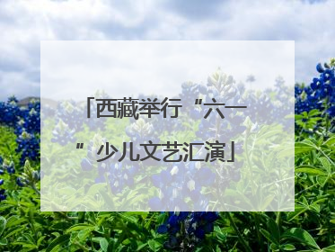 西藏举行“六一”少儿文艺汇演