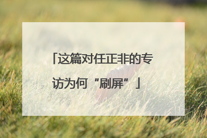 这篇对任正非的专访为何“刷屏”