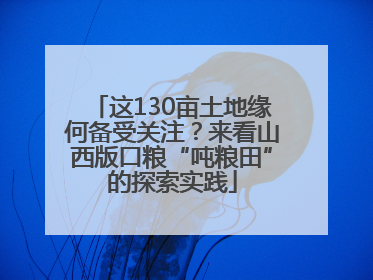 这130亩土地缘何备受关注？来看山西版口粮“吨粮田”的探索实践