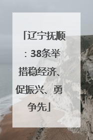 辽宁抚顺：38条举措稳经济、促振兴、勇争先