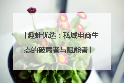 趣蛙优选：私域电商生态的破局者与赋能者