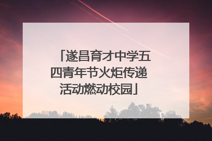 遂昌育才中学五四青年节火炬传递活动燃动校园
