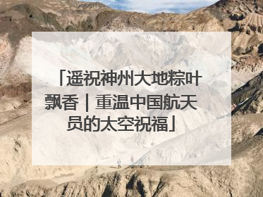 遥祝神州大地粽叶飘香｜重温中国航天员的太空祝福