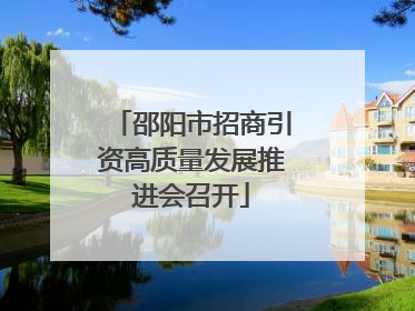邵阳市招商引资高质量发展推进会召开