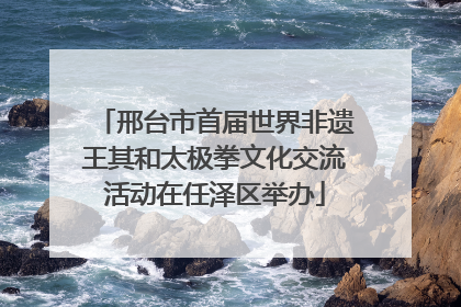 邢台市首届世界非遗王其和太极拳文化交流活动在任泽区举办