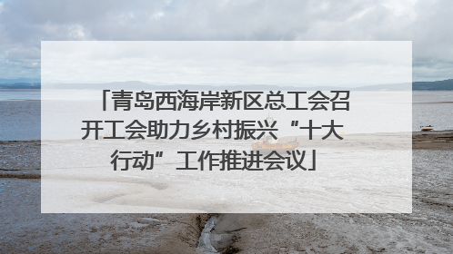 青岛西海岸新区总工会召开工会助力乡村振兴“十大行动”工作推进会议