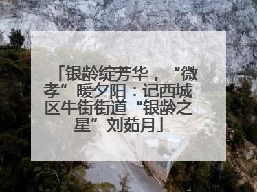 银龄绽芳华，“微孝”暖夕阳：记西城区牛街街道“银龄之星”刘茹月