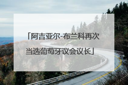 阿吉亚尔-布兰科再次当选葡萄牙议会议长