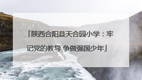 陕西合阳县天合园小学：牢记党的教导 争做强国少年