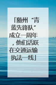 随州“青蓝先锋队”成立一周年，他们活跃在交通运输执法一线