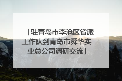 驻青岛市李沧区省派工作队到青岛市舜华实业总公司调研交流