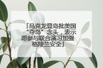 马克龙登岛批美国“夺岛”念头，表示愿参与联合演习加强格陵兰安全