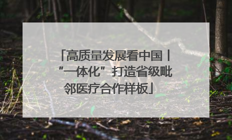 高质量发展看中国丨“一体化”打造省级毗邻医疗合作样板
