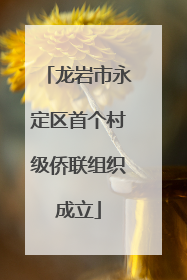 龙岩市永定区首个村级侨联组织成立
