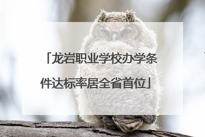 龙岩职业学校办学条件达标率居全省首位