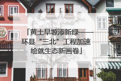 黄土旱塬添新绿——环县“三北”工程加速绘就生态新画卷