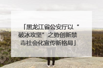 黑龙江省公安厅以“破冰攻坚”之势创新禁毒社会化宣传新格局