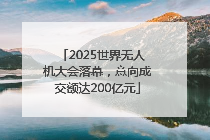 2025世界无人机大会落幕，意向成交额达200亿元