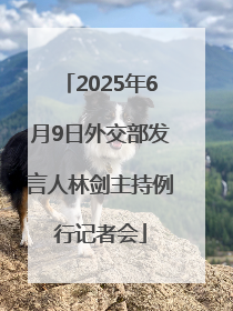 2025年6月9日外交部发言人林剑主持例行记者会