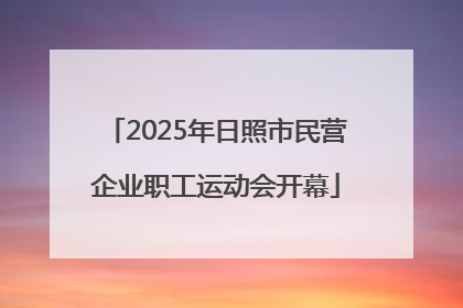 2025年日照市民营企业职工运动会开幕