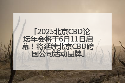 2025北京CBD论坛年会将于6月11日启幕！将延续北京CBD跨国公司活动品牌