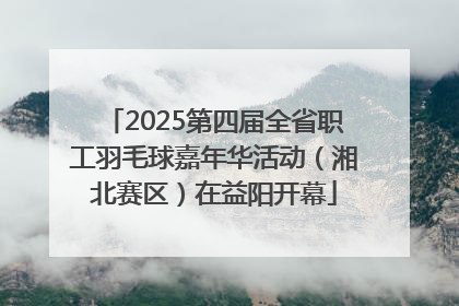 2025第四届全省职工羽毛球嘉年华活动（湘北赛区）在益阳开幕