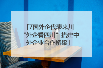 7国外企代表来川 “外企看四川”搭建中外企业合作桥梁