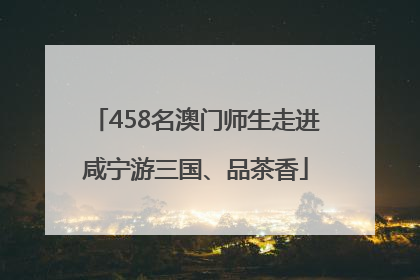 458名澳门师生走进咸宁游三国、品茶香