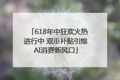 618年中狂欢火热进行中 双重补贴引爆AI消费新风口